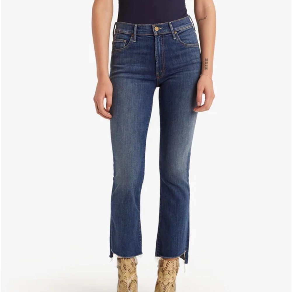 MOTHER Insider Crop Step Fray Jeans in Not Rough Enough